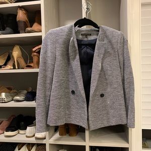 Theory navy cropped blazer